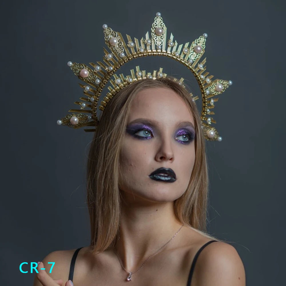 Maternity Hair Halo Crown Headpiece Tiara Sun Goddess Gown