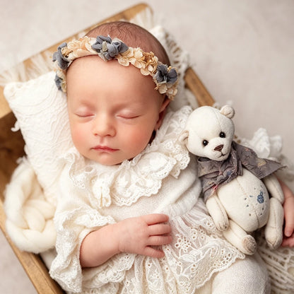 Baby Girl Newborn White Lace Ruffle Top Pants Set Princess Soft Fabric