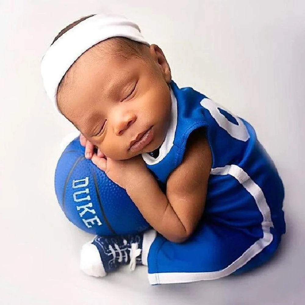 Newborn Baby Sports Jersey Set Costume Mini Basketball Studio Photos Pro