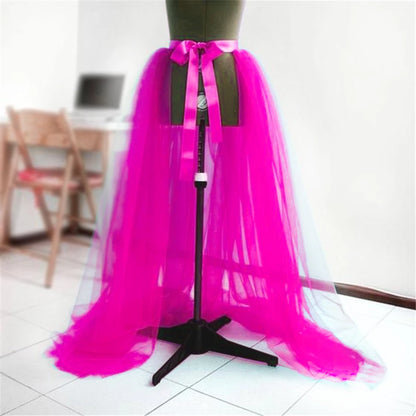 Maternity Dress Detachable Lacing Strap Puffy Tulle Skirt