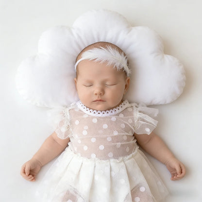 White Lace Ruffle Romper Baby Off Shoulder Bodysuit Girl Vintage