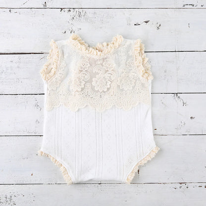 Lace Romper Bodysuit Baby Girl Portrait Picture Clothing