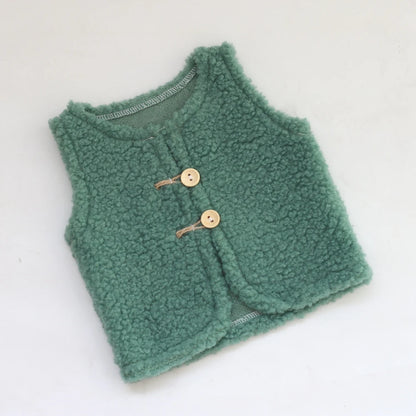 Plush Fleece Vest Newborn Baby Photo 100 Days Soft Knit Sleeveless Newborn Set