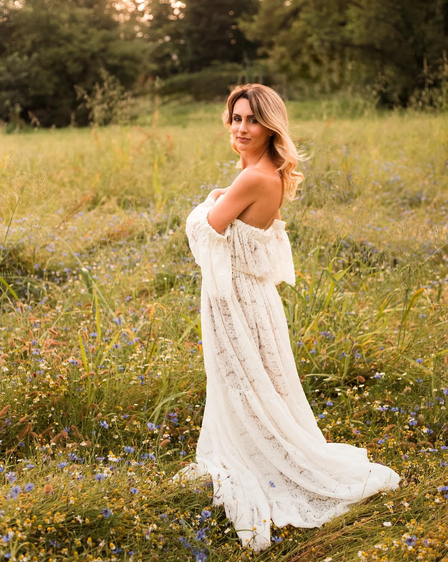 Bohemian Photo Shooting Pregnancy Dress Lace Off Shoulder Dress Maternity Dresses For Baby Showers Photography Dress For Women