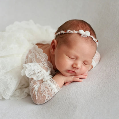 Girl White Lace Romper Clothing Baby Princess Tutu Dress
