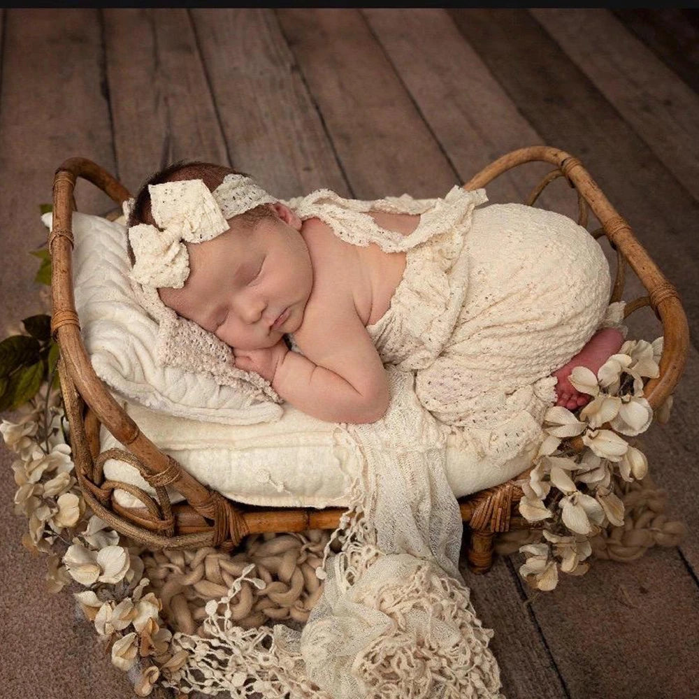 Baby Crochet Look Romper Newborn Session Gear