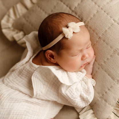 Baby Girl Double Layer Lace Romper Vintage Muslin Cotton