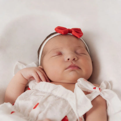 Newborn Baby Girl White Heart Print Lace Shoulder Romper Princess Costume
