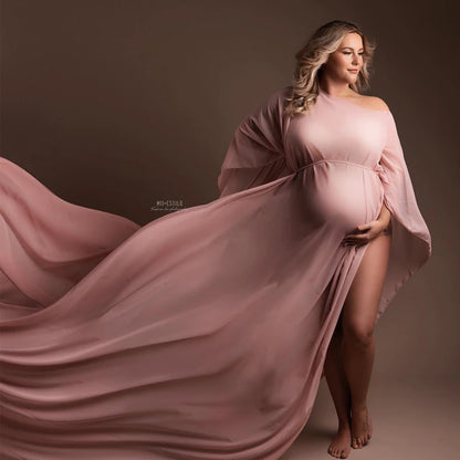 Maternity Shooting Transparent Chiffon Soft Tulle Cloak