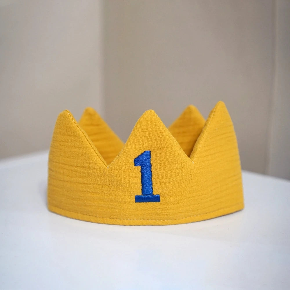 Custom Name Embroidery Baby Crown 1st Birthday Party Hat