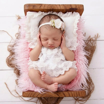 Girl Lace Romper Clothing Baby White Princess Studio Costume Bodysuit