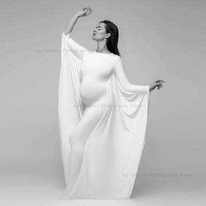 Maternity Dress Elastic Bat Shirt Suitable Taking Photos Family Party Goddess