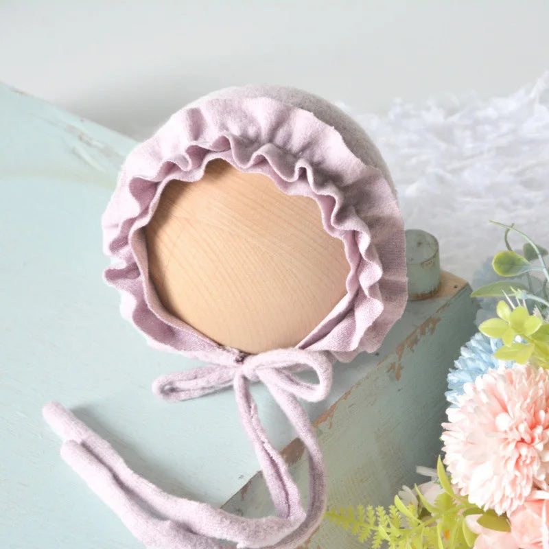 Newborn Photo Knit Hat Adjustable Baby Cap Sleepy Photos Session