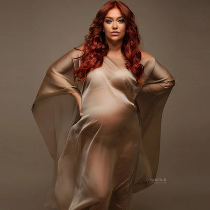 Maternity Shooting Transparent Chiffon Soft Tulle Cloak