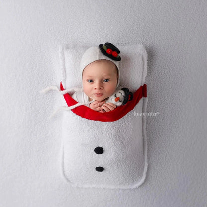 Snowman Theme Blanket Hat Or Pillow Set Baby Christmas Winter Studio