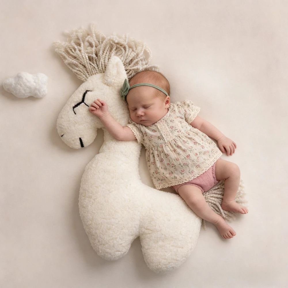 Baby Girl Boho Floral Lace Dress Vintage Cream Print Newborn Newborn Set