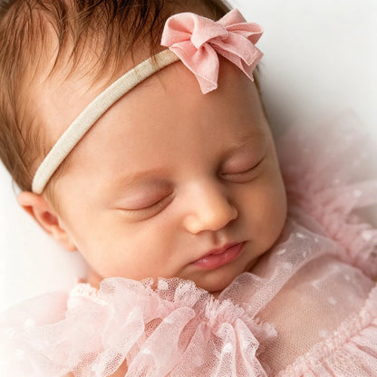 Baby Girl Pink Polka Dot Tulle Tutu Dress Ruffle Collar Newborn Set