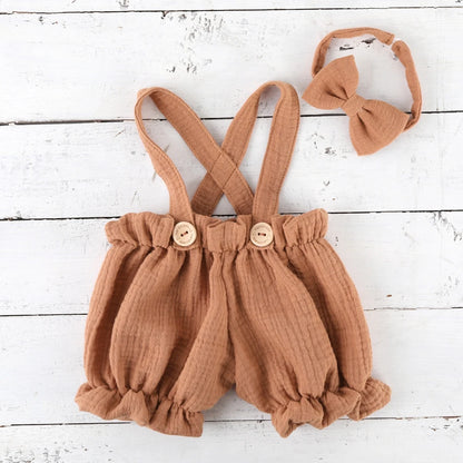 Newborn Baby Boy Bowtie Suspender Romper