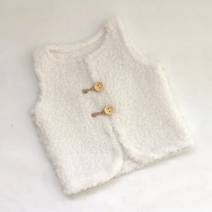 Plush Fleece Vest Newborn Baby Photo 100 Days Soft Knit Sleeveless Newborn Set