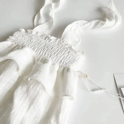 Newborn White Ruffle Romper Bow Headband Baby Photo Costume Maternity Family Shoot