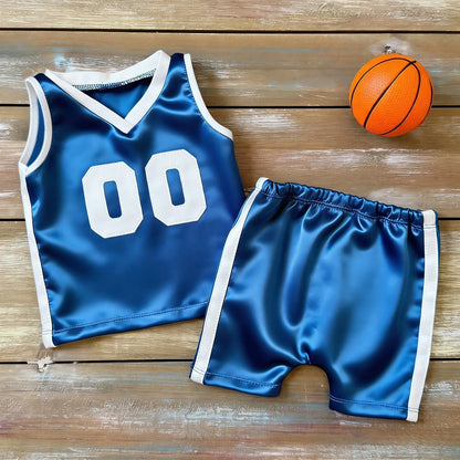 Newborn Baby Sports Jersey Set Costume Mini Basketball Studio Photos Pro