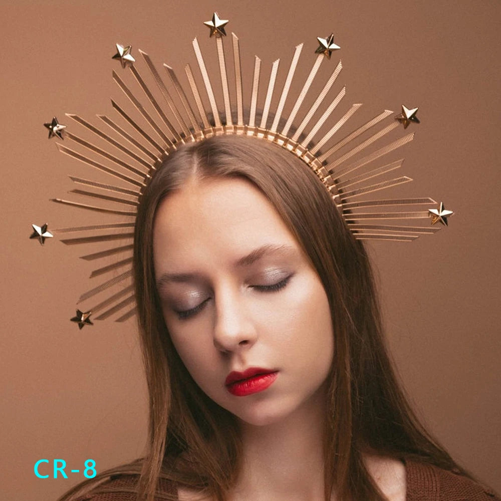 Maternity Hair Halo Crown Headpiece Tiara Sun Goddess Gown