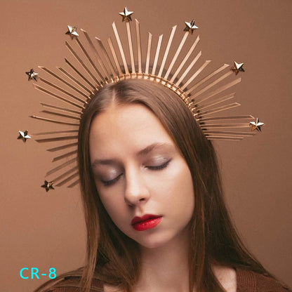 Maternity Hair Halo Crown Headpiece Tiara Sun Goddess Gown