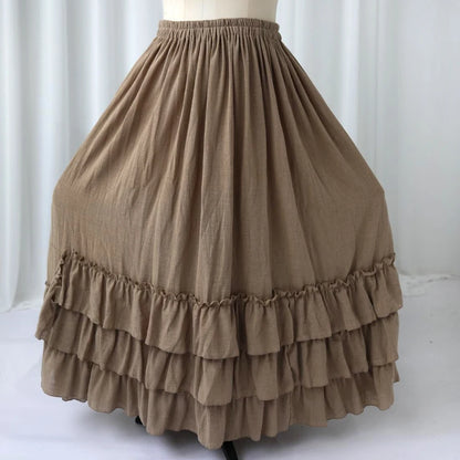 Maternity Knitted Bra Linen Cotton Three-layer Lace Boho Style Dress Two-piece Set