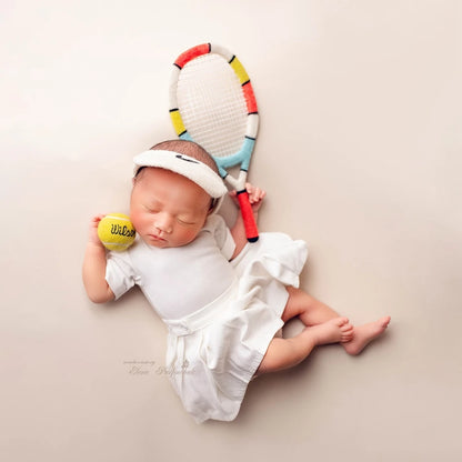 Baby White Tennis Ruffle Dress Top Skirt Set Sports Theme Princess