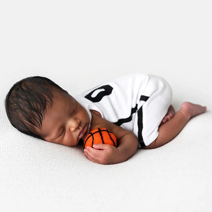 Newborn Baby Sports Jersey Set Costume Mini Basketball Studio Photos Pro