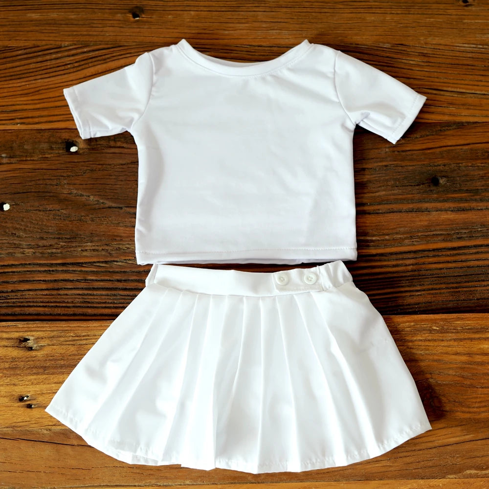 Baby White Tennis Ruffle Dress Top Skirt Set Sports Theme Princess