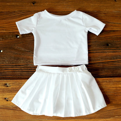 Baby White Tennis Ruffle Dress Top Skirt Set Sports Theme Princess