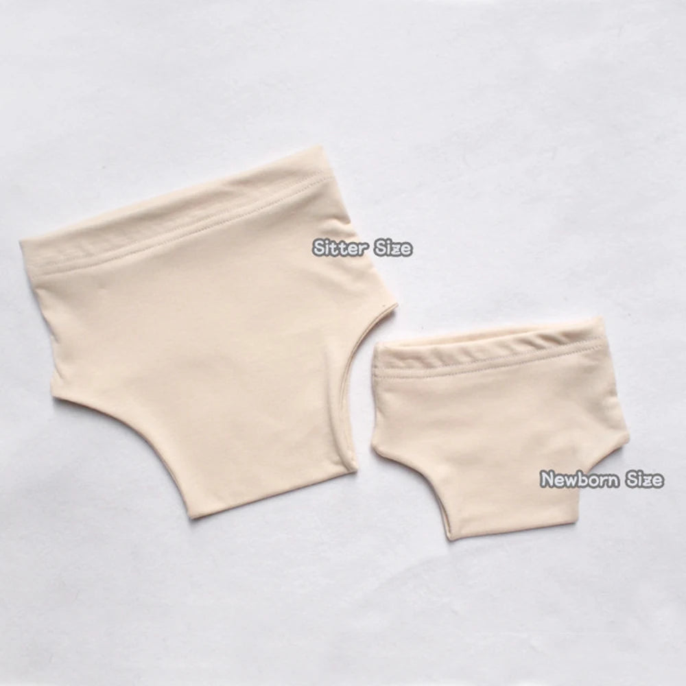Diaper Cover Nude Skin Colored Pants Baby Neutral Shorts Leggings Newborn Set
