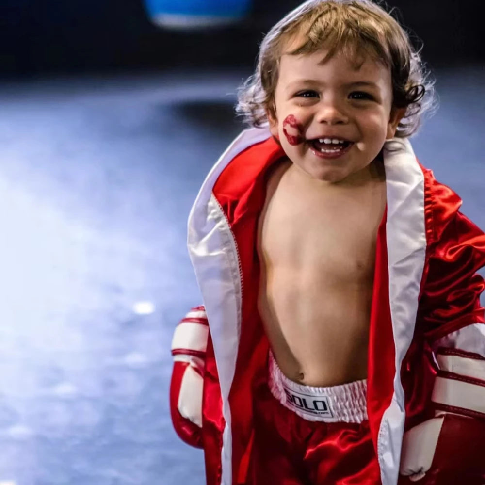 Custom Name Baby Boxing Outfit Newborn Photography Props Infant Photoshoot Costume Studio Clothes Boxer Robe Shorts Set