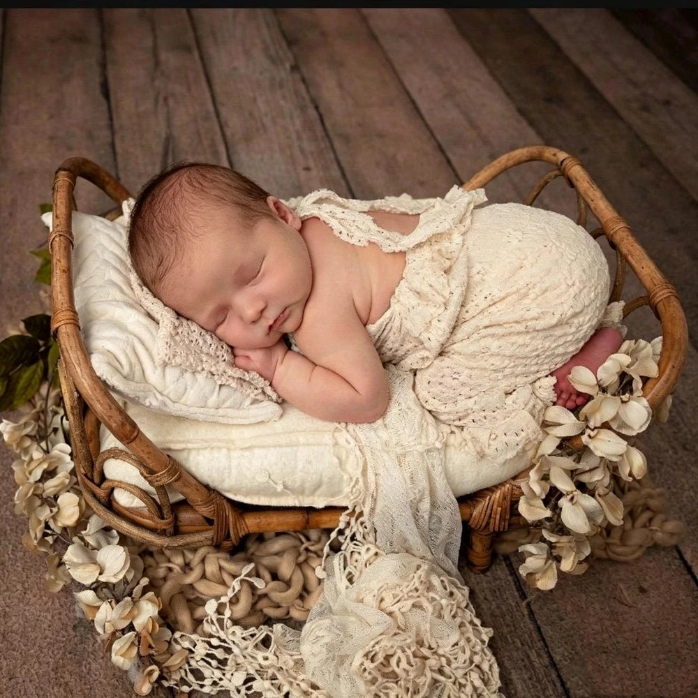 Baby Crochet Look Romper Newborn Session Gear