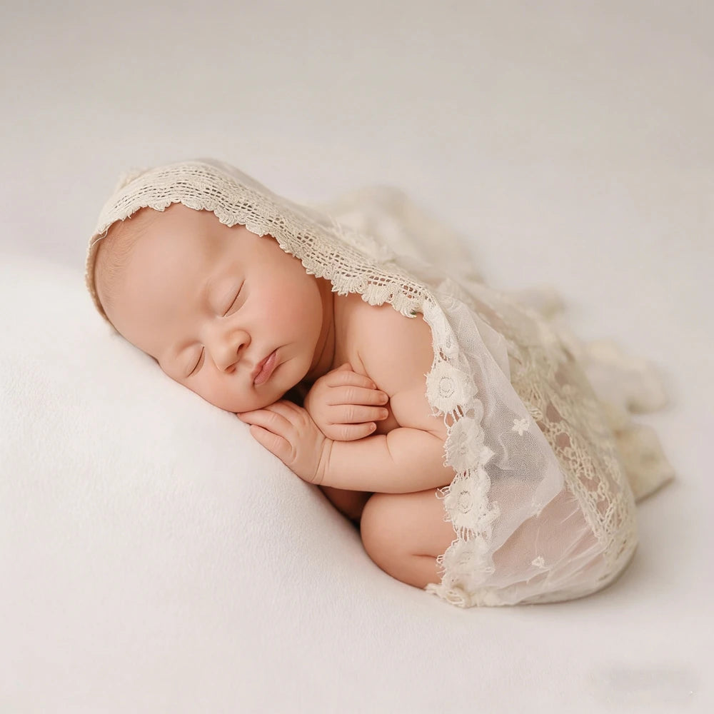 Lace Swaddle Blanket Newborn Baby Costume Studio Soft Cotton