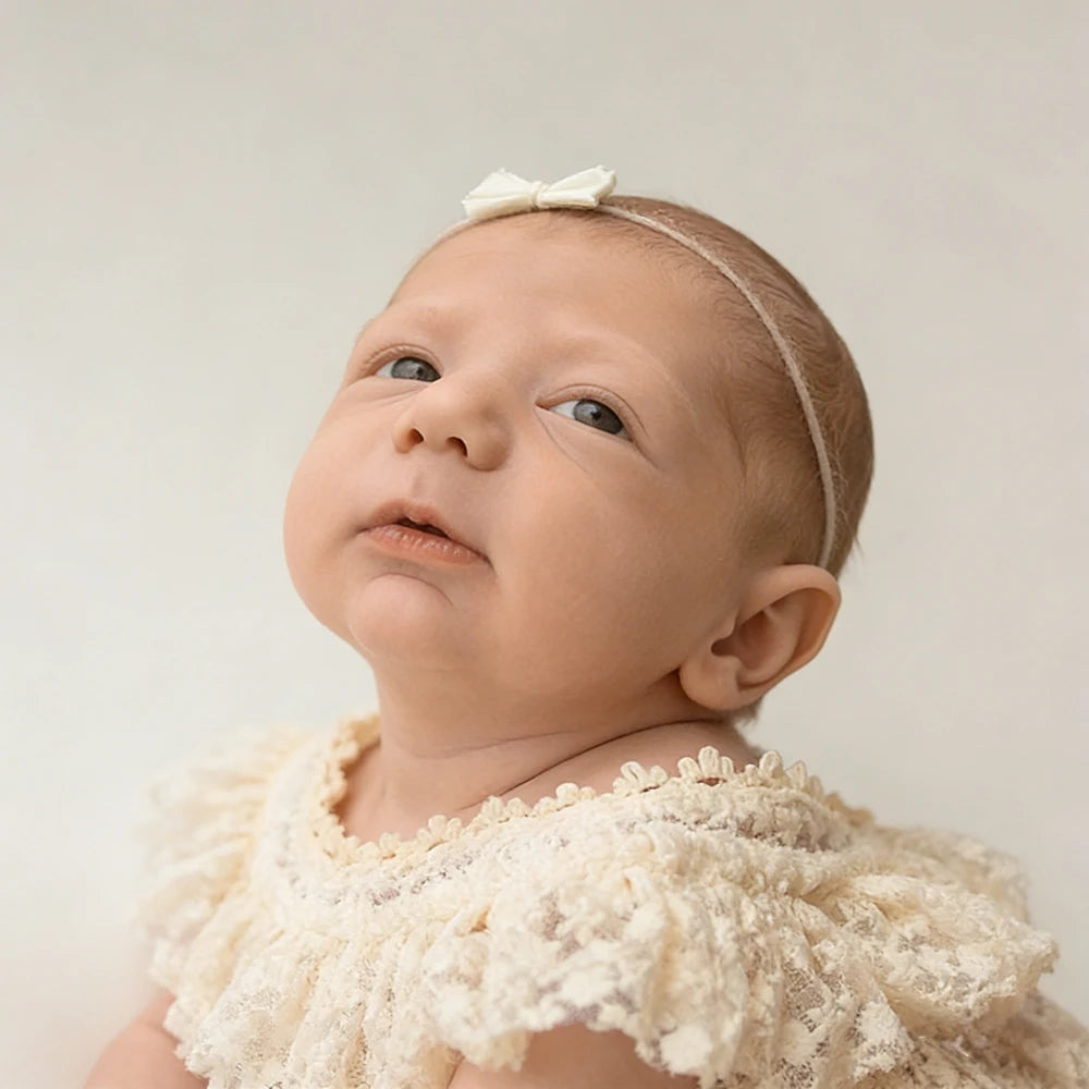 Lace Ruffle Romper Baby Off Shoulder Bodysuit Girl Vintage