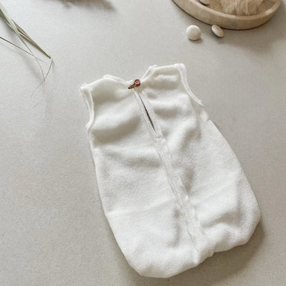 White Knitted Baby Romper Sleeveless Newborn Costume