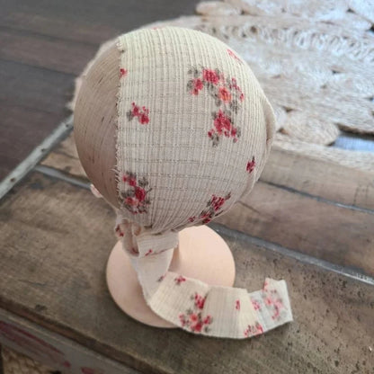 Floral Bonnet Baby Pom Hat Headband Newborn Girl
