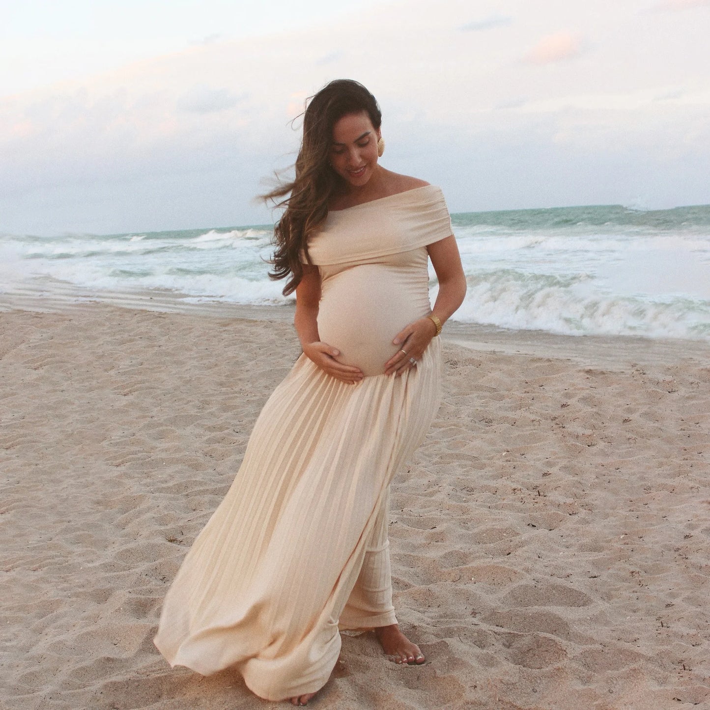 Maternity Photoshoot Dress | Maternity Dress Photoshoot Sleeveless Gown Pregnancy Photo Props pregnant women Summer Dresses for pregnant baby shower ? Studio Gown