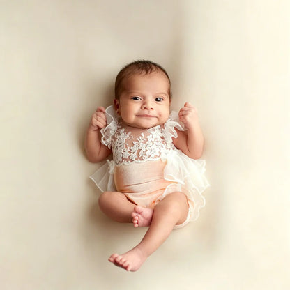 Girl Lace Romper Baby Flying Sleeve Bodysuit