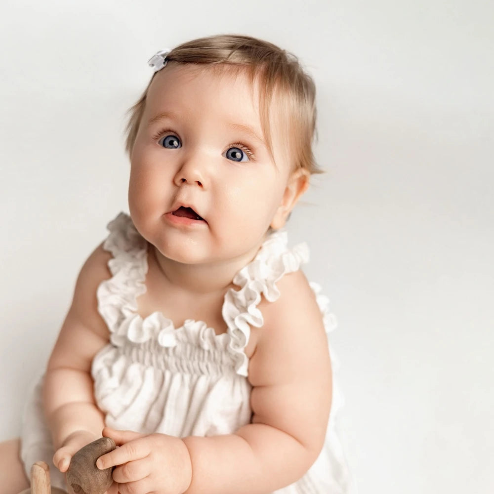 Newborn Photography Props Baby Girl Ruffle Romper 3-12 Months Infant Cotton Knit Outfit Soft Photo Shoot Clothes Baby giftS