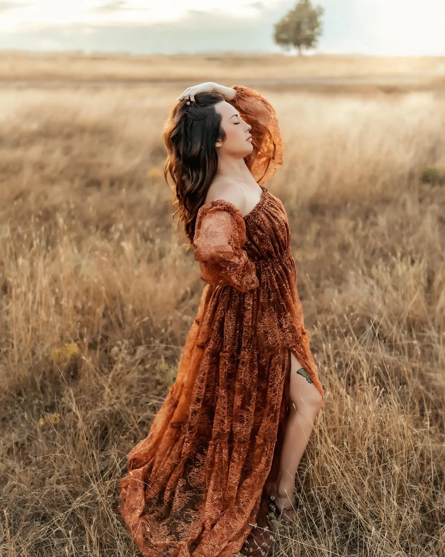 Maternity Dresses For Baby Show Lace Women Photography Outfit Dress Off Shoulder Dress Boho Pregnancy Photo Shoot