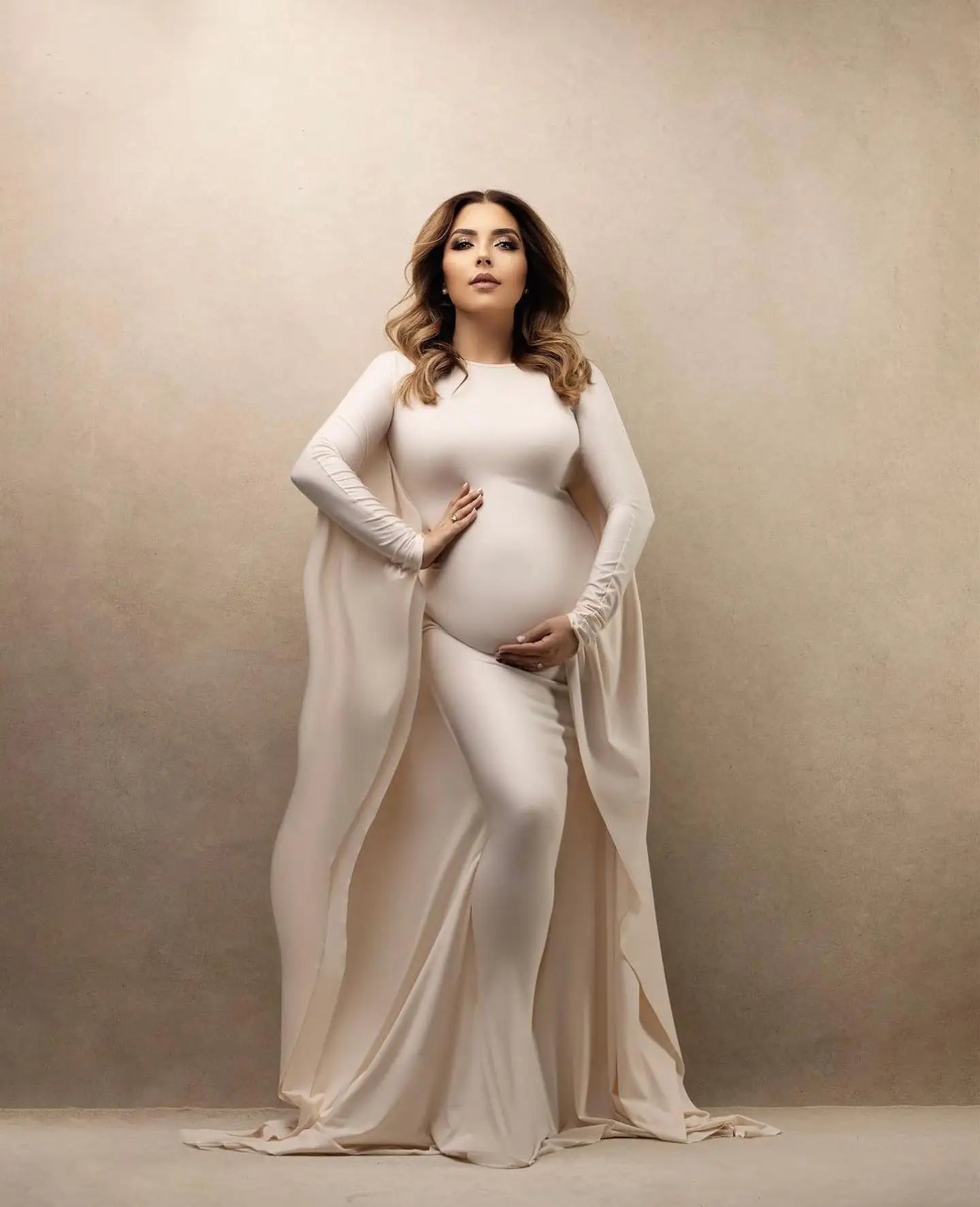 Maternity Dress Elastic Bat Shirt Suitable Taking Photos Family Party Goddess