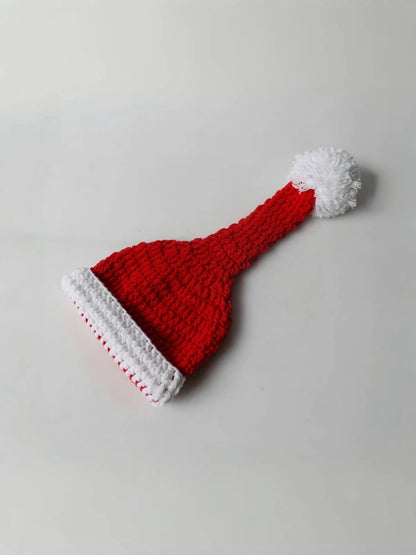 Newborn Christmas Santa Costume Knit Pants Hat Set Baby Photo Holiday Studio Boutique