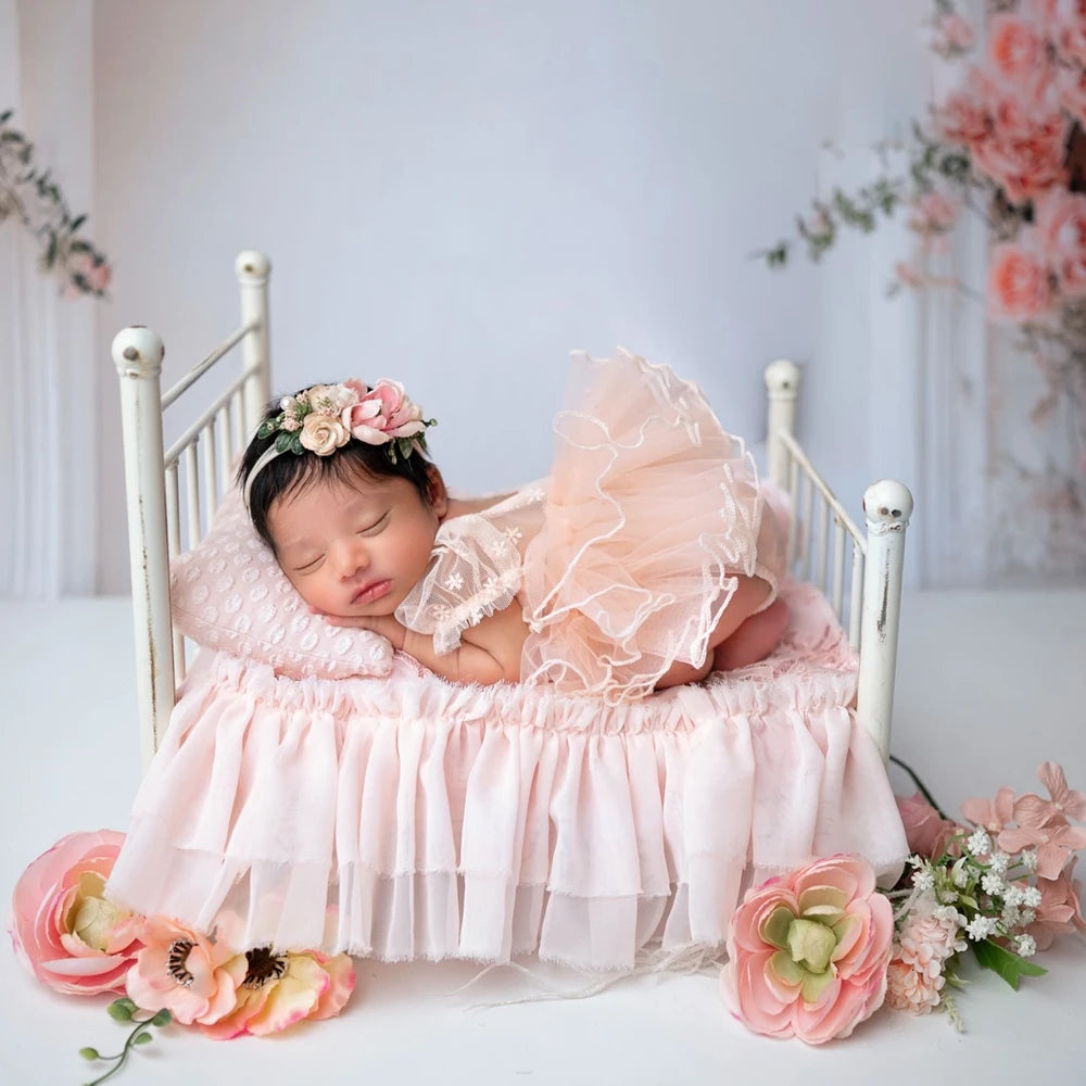 Girl Lace Romper Ruffle Sleeve Backless Baby Jumpsuit Costume