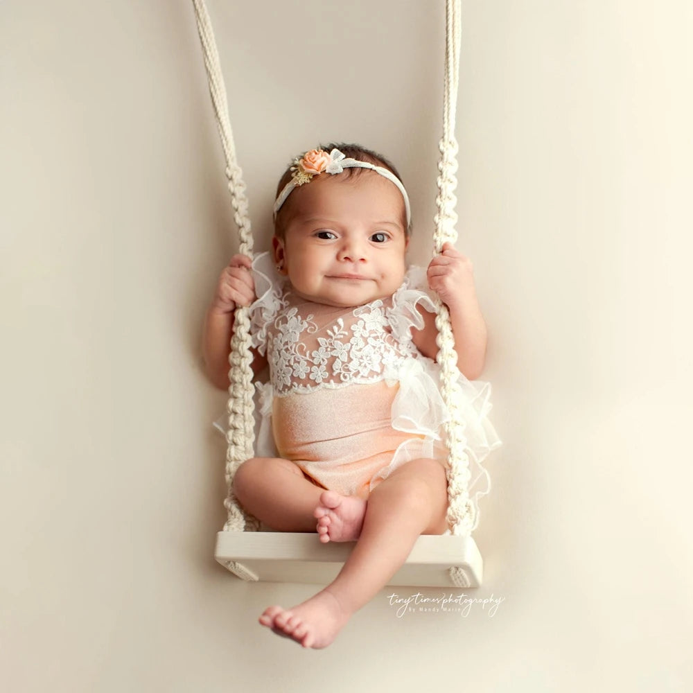 Girl Lace Romper Baby Flying Sleeve Bodysuit