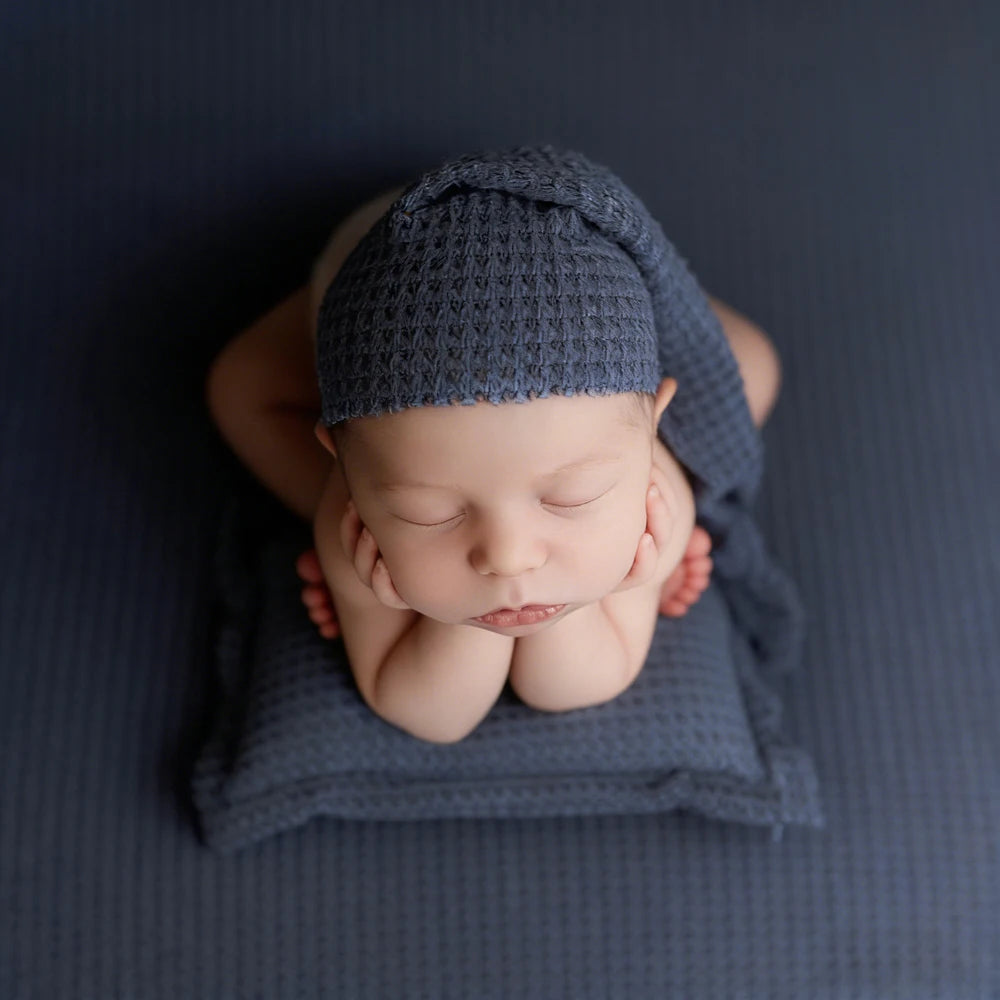 Baby Bonnet Pillow Set Newborn Costume Studio Soft Cotton
