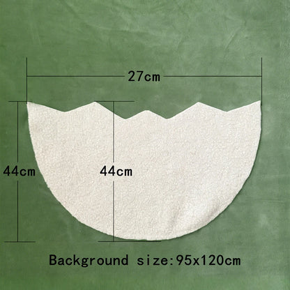 Eggshell Posing Mat Newborn Soft Felt Photo Backdrop Easter Baby 100 Days Cute Studio Background Newborn Set