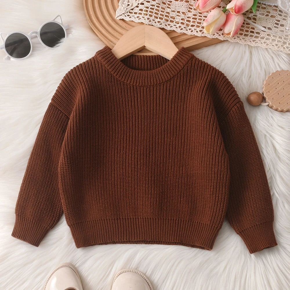 Brown Chunky Knit Romper Baby Costume Newborn Boy Girl Studio